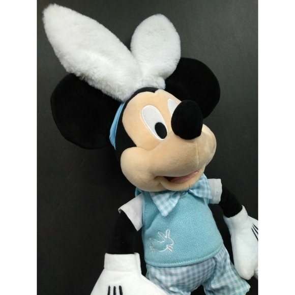 Disney Store 18" Easter Minnie Mouse Bunny Ears & Rabbit Sweater Stuffed Animal - Picture 6 of 9